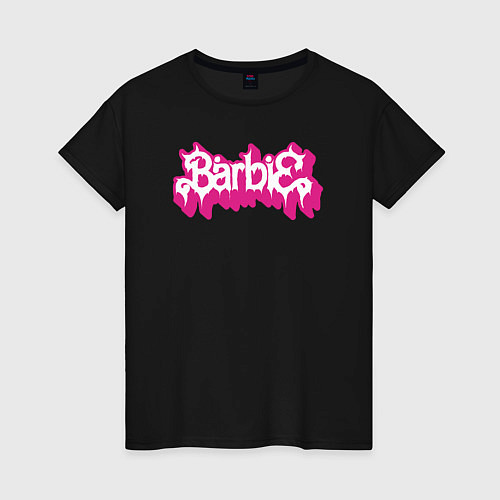 Женская футболка Barbie pink / Черный – фото 1
