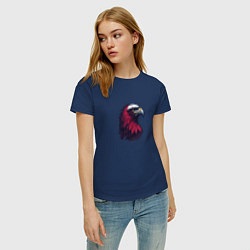 Футболка хлопковая женская Красочный орел, цвет: тёмно-синий — фото 2