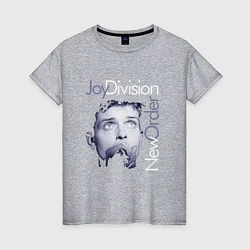 Футболка хлопковая женская Joy Division - Ian Curtis, цвет: меланж