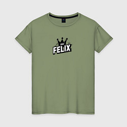 Футболка хлопковая женская Felix k-stars, цвет: авокадо