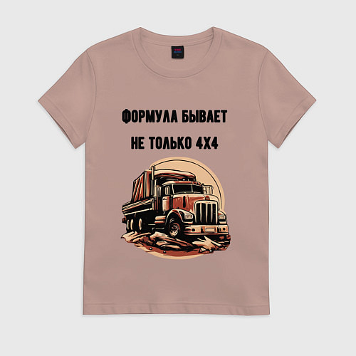 Женская футболка Формула не только 4х4 / Пыльно-розовый – фото 1