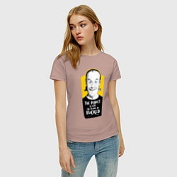 Футболка хлопковая женская Georg Carlin, цвет: пыльно-розовый — фото 2