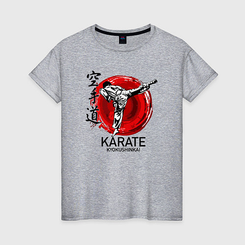 Женская футболка Karate Kyokushinkai / Меланж – фото 1