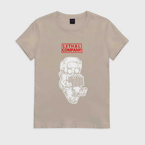Женская футболка Lethal Company: Worker / Миндальный – фото 1