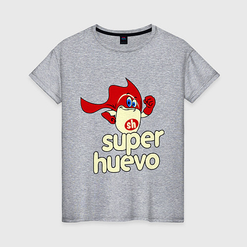 Женская футболка Super Huevo / Меланж – фото 1