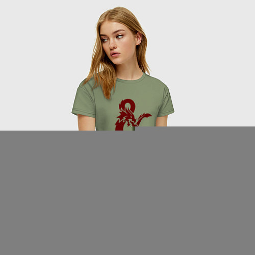 Женская футболка Подземелья и драконы лого / Авокадо – фото 3