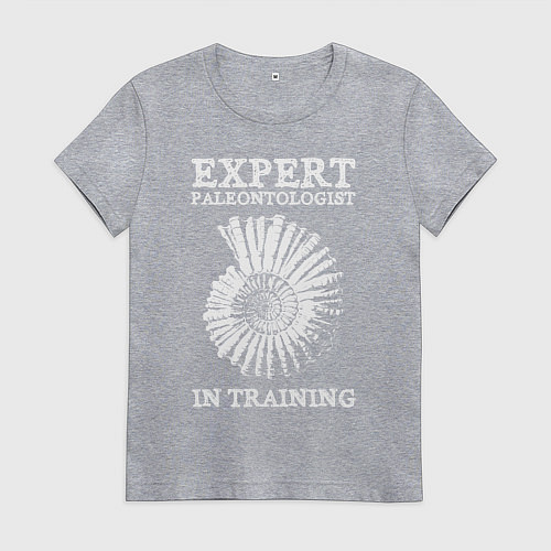 Женская футболка Эксперт палеонтолог на стажировке / Меланж – фото 1