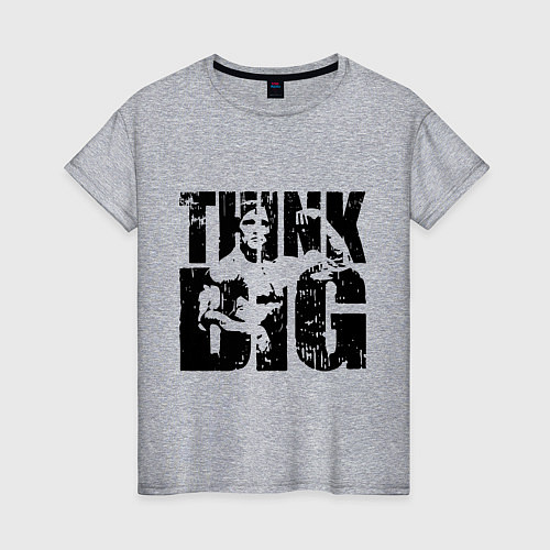 Женская футболка Арнольд - мысли масштабно / Меланж – фото 1