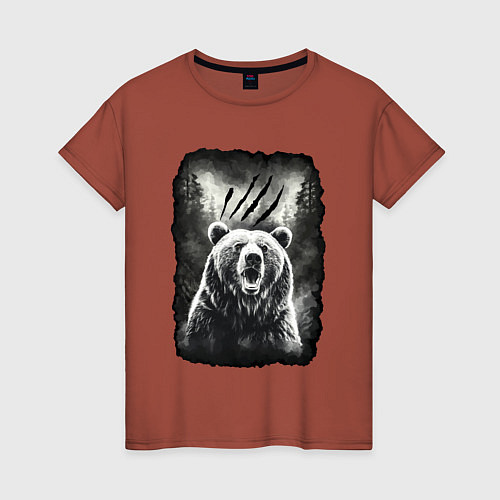 Женская футболка Большой Медведь / Кирпичный – фото 1