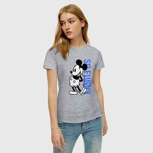 Женская футболка So funny Mickey / Меланж – фото 3