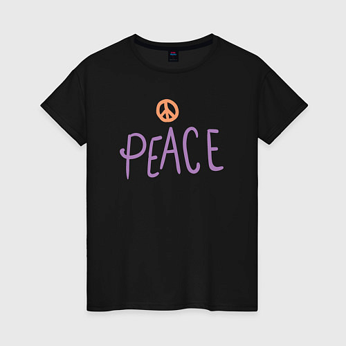 Женская футболка My peace / Черный – фото 1