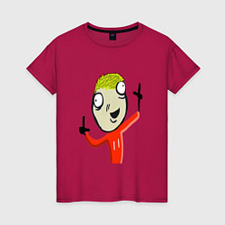 Футболка хлопковая женская Membit scream, цвет: маджента