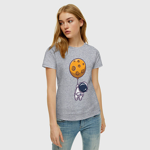 Женская футболка Космический шарик / Меланж – фото 3