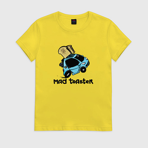 Женская футболка Бешеный тостер / Желтый – фото 1