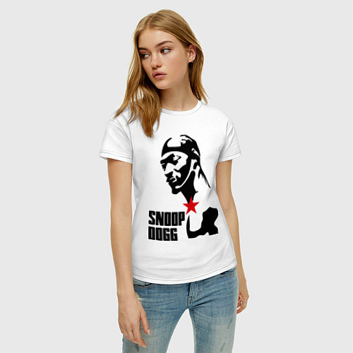 Женская футболка Snoop Dogg / Белый – фото 3