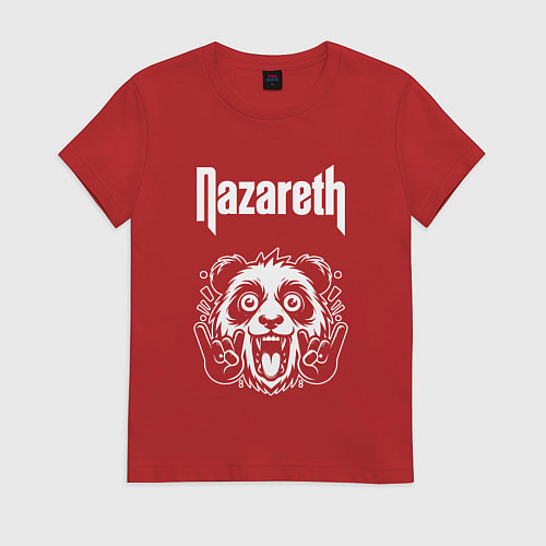 Женская футболка Nazareth rock panda / Красный – фото 1