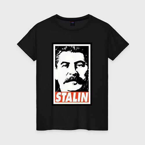 Женская футболка USSR Stalin / Черный – фото 1