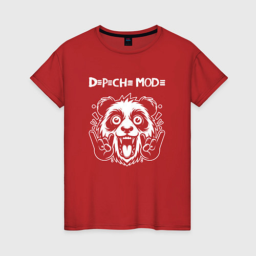 Женская футболка Depeche Mode rock panda / Красный – фото 1