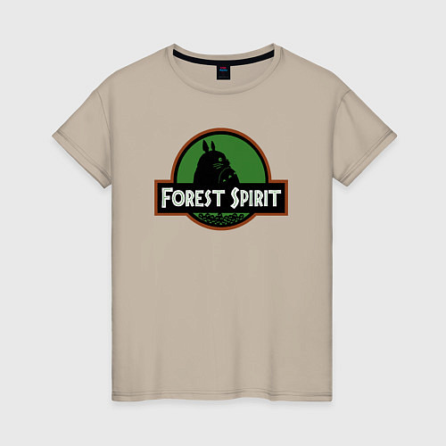 Женская футболка Тоторо дух леса / Миндальный – фото 1