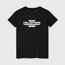 Футболка хлопковая женская Helldivers 2 - white, цвет: черный