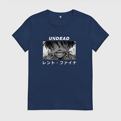 Футболка хлопковая женская The Unwanted Undead Adventurer, цвет: тёмно-синий