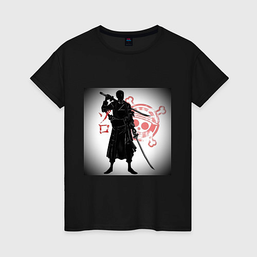 Женская футболка Ван Пис Зоро Ророноа / Черный – фото 1