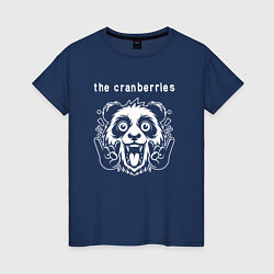 Футболка хлопковая женская The Cranberries rock panda, цвет: тёмно-синий