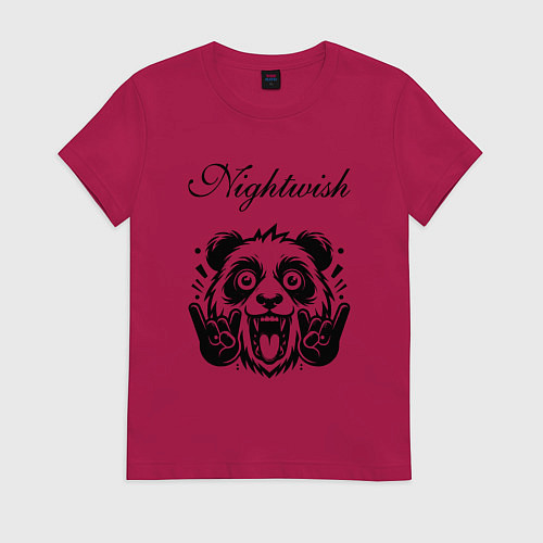 Женская футболка Nightwish - rock panda / Маджента – фото 1