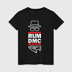 Футболка хлопковая женская Rum DMC, цвет: черный