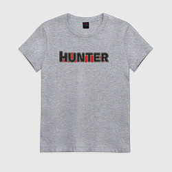 Футболка хлопковая женская Hunter, цвет: меланж