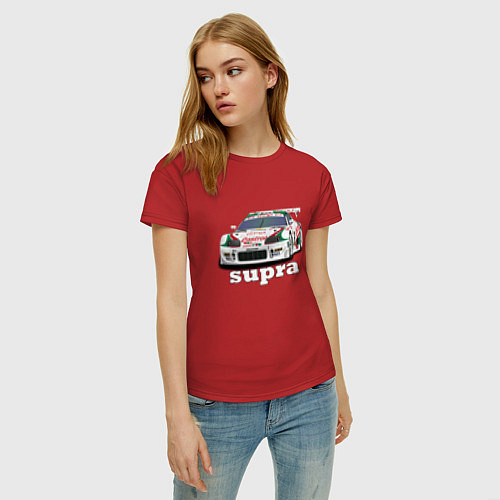 Женская футболка Toyota Supra Castrol 36 / Красный – фото 3