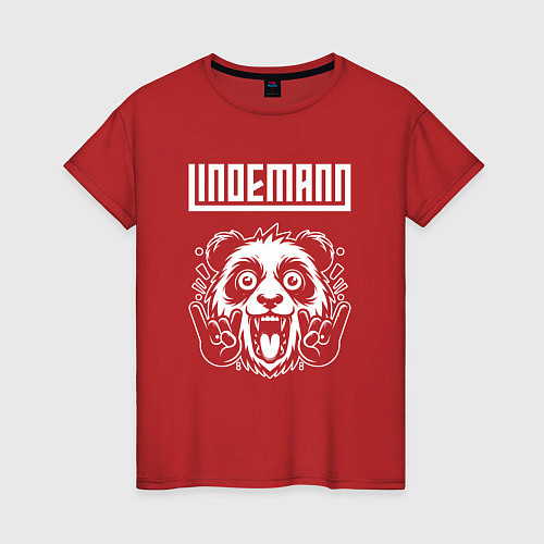 Женская футболка Lindemann rock panda / Красный – фото 1