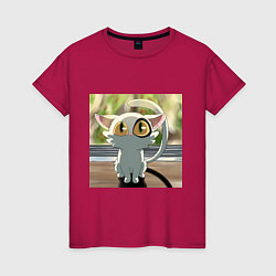 Футболка хлопковая женская Судзумэ закрывающая двери Дайджин, цвет: маджента