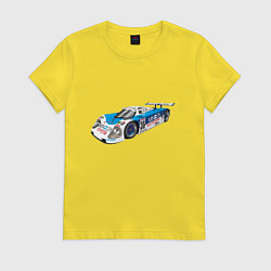 Футболка хлопковая женская Toyota Toms Le mans, цвет: желтый