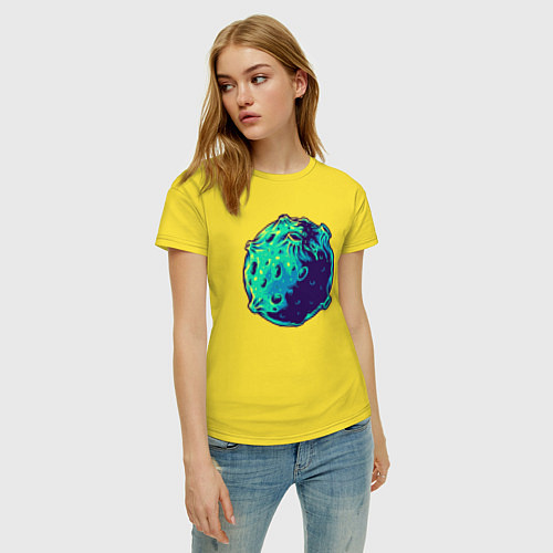 Женская футболка Blue moon / Желтый – фото 3