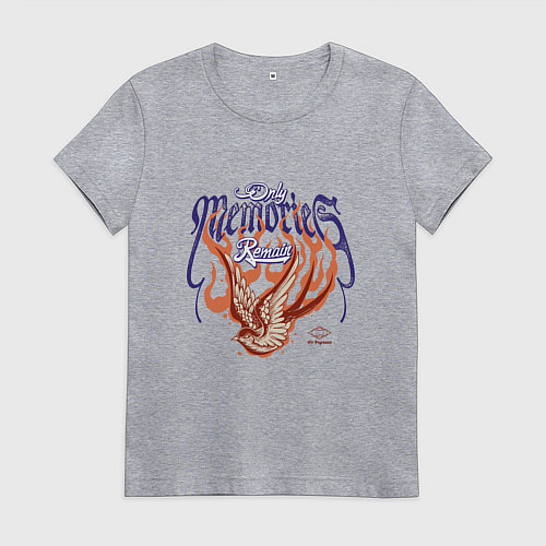 Женская футболка Остались только воспоминания / Меланж – фото 1