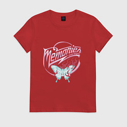 Футболка хлопковая женская Воспоминания вместо сожаления, цвет: красный