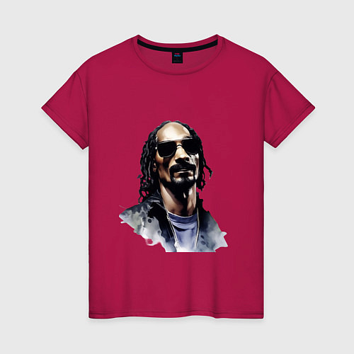 Женская футболка Snoop dog / Маджента – фото 1