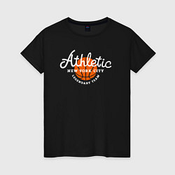 Футболка хлопковая женская Athletic basketball, цвет: черный