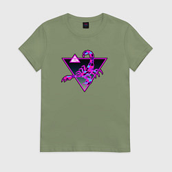 Футболка хлопковая женская Гороскоп скорпион, цвет: авокадо