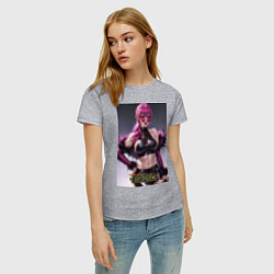 Футболка хлопковая женская Akali Kda League Of Legends, цвет: меланж — фото 2