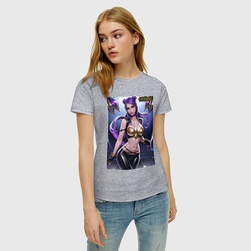 Женская футболка Akali Kda League Of Legends / Меланж – фото 3