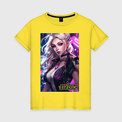 Футболка хлопковая женская League of Legends Kaisa Kda, цвет: желтый