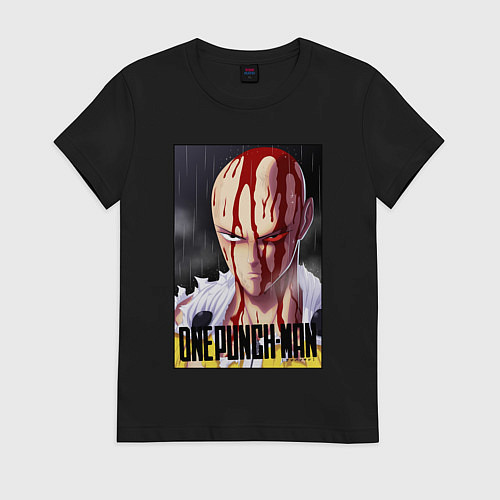 Женская футболка Saitama blood / Черный – фото 1