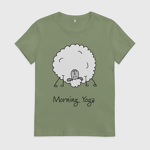Женская футболка Утро и йога / Авокадо – фото 1
