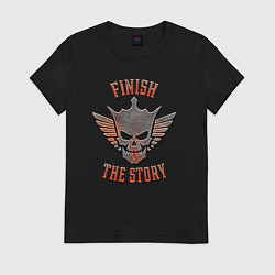 Футболка хлопковая женская Коди Роудс - Finish the Story, цвет: черный