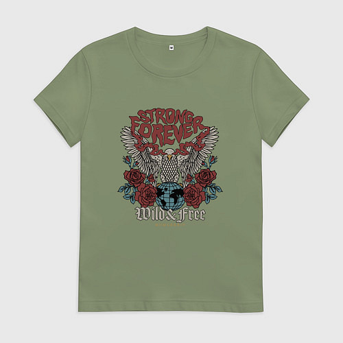 Женская футболка Сильный навсегда / Авокадо – фото 1