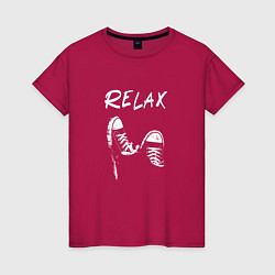 Футболка хлопковая женская Relax, цвет: маджента