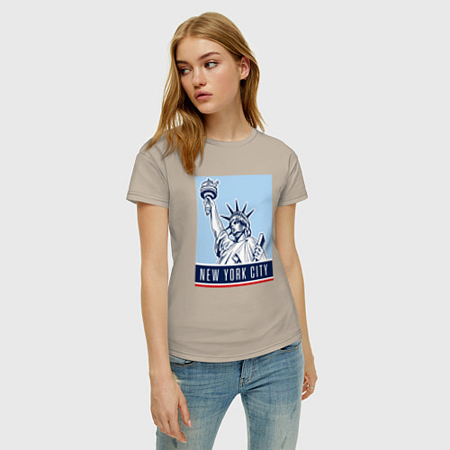 Женская футболка Style New York / Миндальный – фото 3