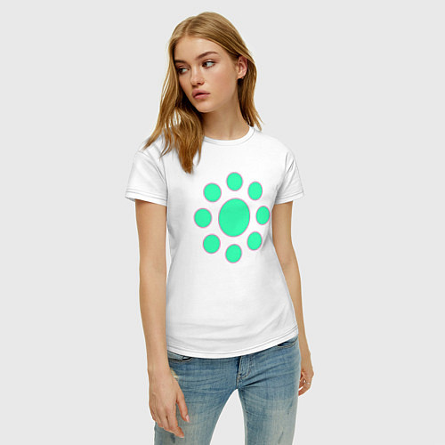 Женская футболка Круги солнышко / Белый – фото 3
